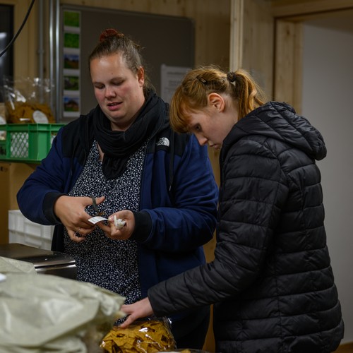Etikettieren Chips mit Kasse2